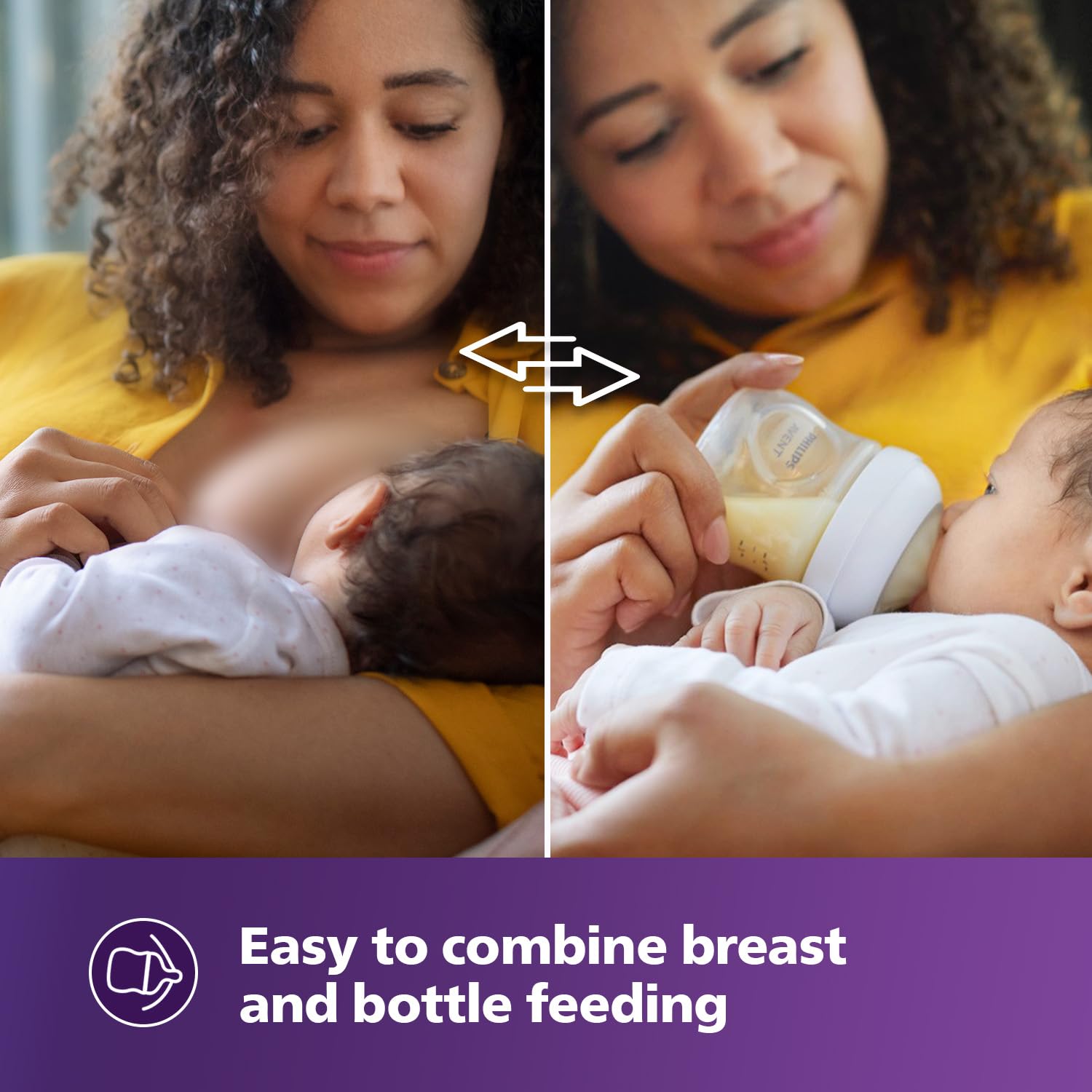Philips AVENT Natural Response Plastic Baby Feeding Bottle - 260Ml Baby Milk Bottle, Bpa Free with Babies 1Month+ Teat (260Ml Koala Bear Print)