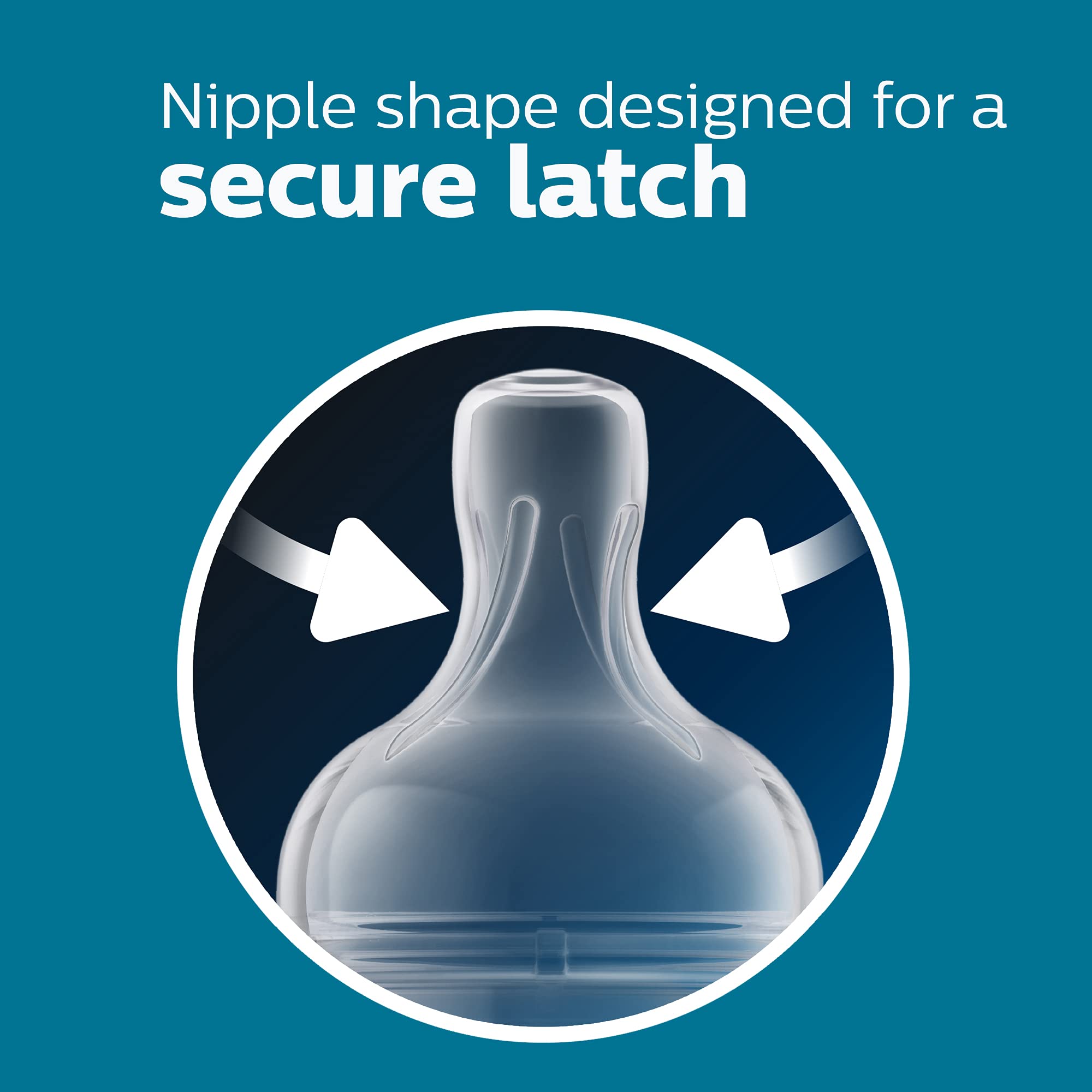 Philips Avent Anti-Colic Baby Bottle 6M+ Nipple by Fratelli,SCY764/04 (Pack of 4 Teats)