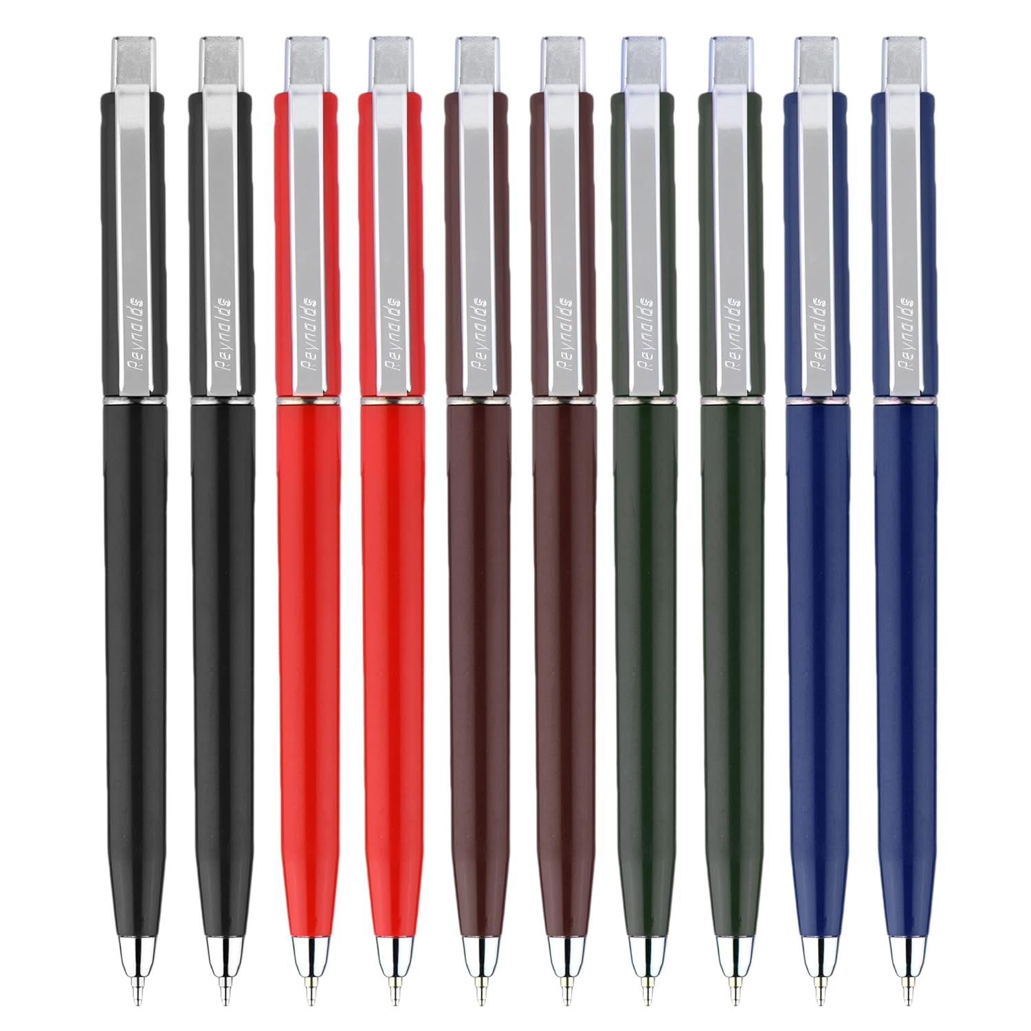 Reynolds Jetter Classic 10 Ct Pouch | Smooth Long-Lasting Ball Pens | Professional Ball Pen | Swift Writing| 0.7Mm |Blue - Office Product from Reynolds - Shop in Sri Lanka at Arcade.lk