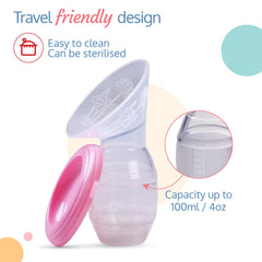 LuvLap Silicone Breast Milk Catcher/Saver, Food Grade, 100% Silicone, 100ml (White)