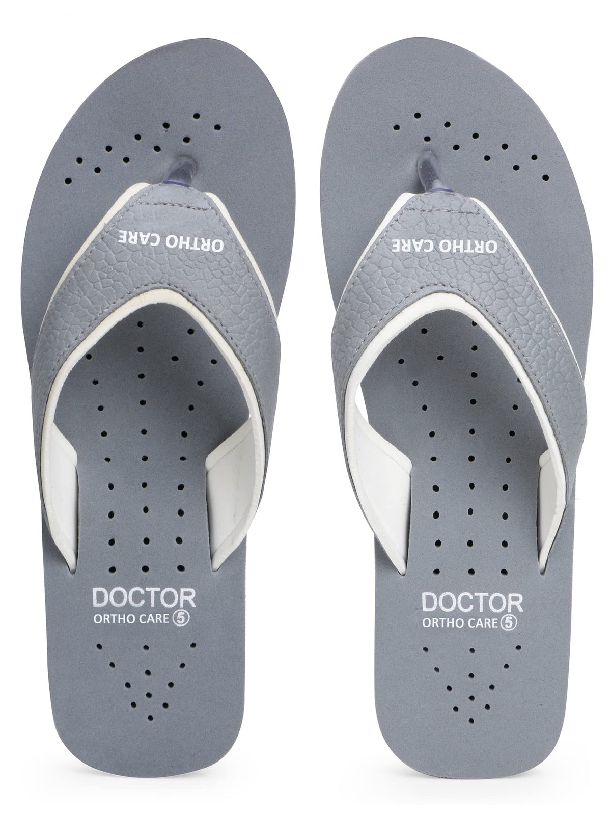 DOCTOR EXTRA SOFT Chappal Care Orthopaedic and Diabetic Comfort Doctor Flip-Flop and House Slipper's for Women's OR-D-18-GREY-4 UK