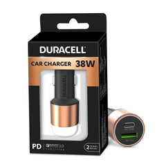 Duracell 38W Fast Car Charger Adapter with Dual Output. Quick Charge, Type C PD 20W & Qualcomm Certified 3.0 - Wireless Accessory from Duracell - Shop in Sri Lanka at Arcade.lk