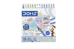 Doms Pastel Brush Pens (14 Shades | 12 + 1 + 1) (Pack of 1), Multicolor
