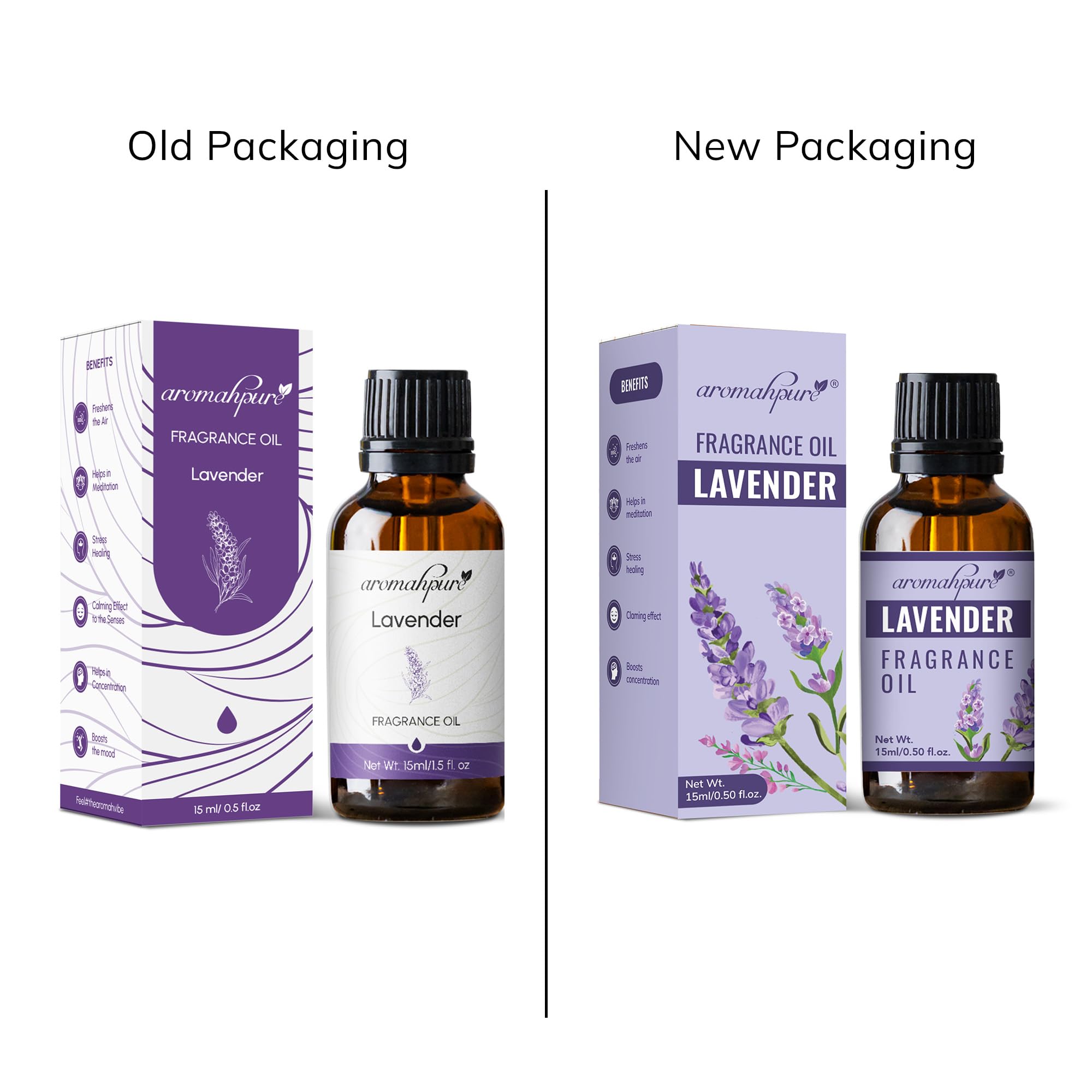 Aromahpure Fragrance Oil | 15 ml | Lavender Aroma Oil for Home Fragrance | Best for Aromatherapy | Helps in meditation | Used in Diffusers, Candles, Air Fresheners, Soaps, IFRA certified