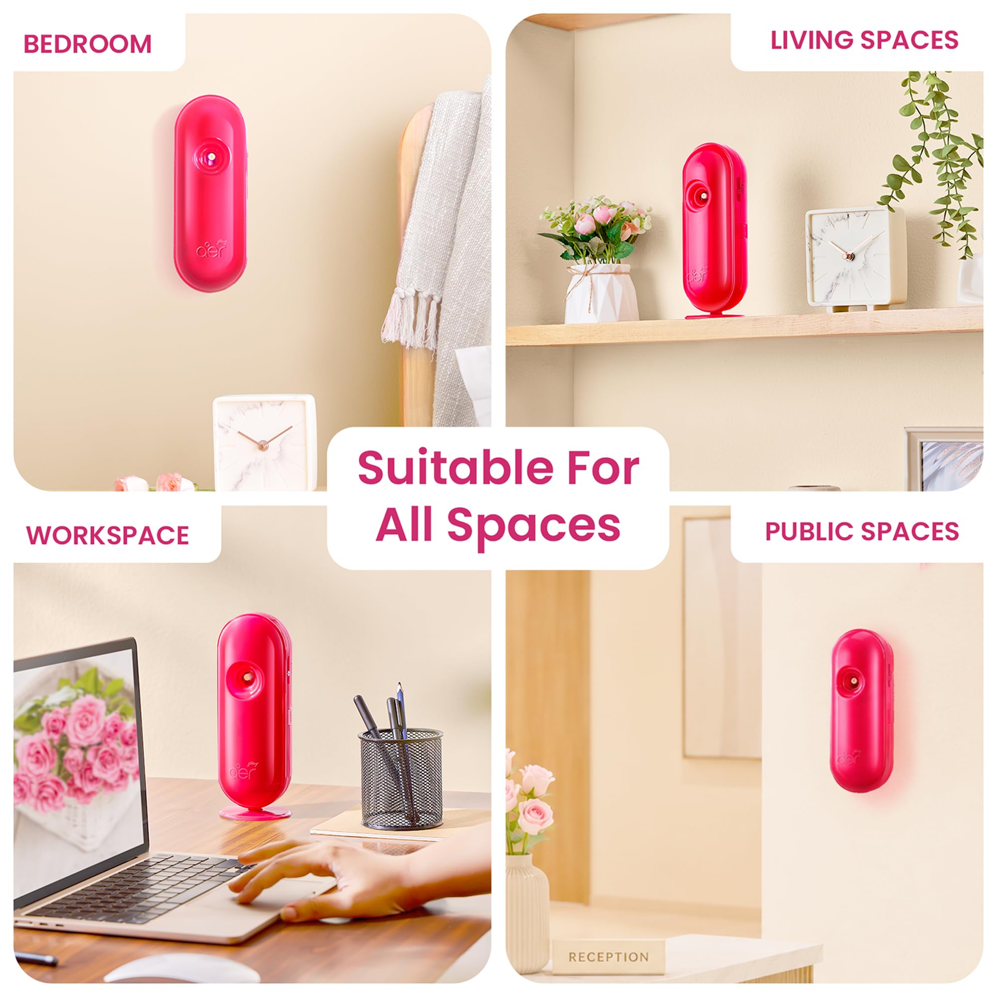 Godrej aer Matic Automatic Room Fresheners Refill Pack | Petal Crush Pink | 2000 Sprays Guaranteed | Lasts up to 60 days (210ml)