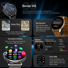 Noise Vortex Plus 1.46" AMOLED Display, AoD, BT Calling, Sleek Metal Finish, 7 Days Battery Life, All New OS with 100+ Watch Faces & Health Suite (Black)