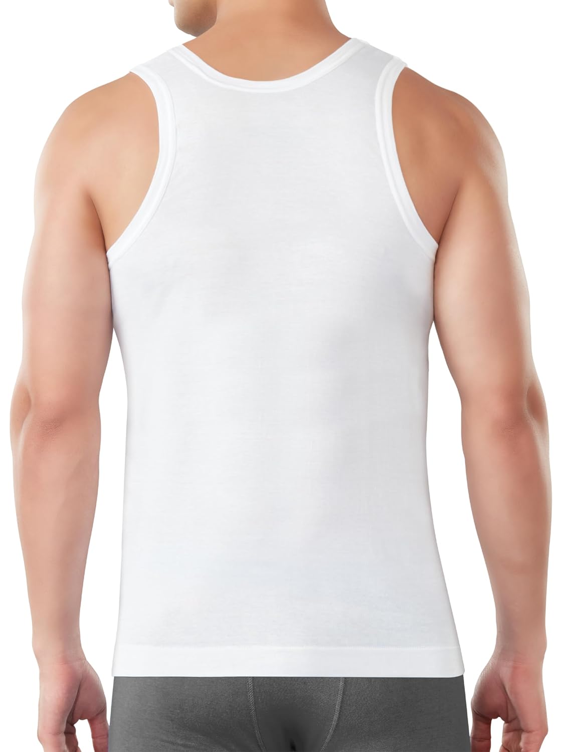 Dixcy Scott Originals Clasz Vest | 100% Combed Cotton | Men's Vest | No-Peep Neckline | Breathable, Sweat Absorbent Vest for Men | Cut Away Back Arm Hole | Innerwear for Man | Pack of 3 Regular Fit