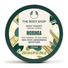 The Body Shop Vegan Body Yogurt Moringa Cream, 200 ML - For Normal To Dry Skin | Instant 48 Hr Moisture