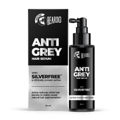 Beardo Anti Grey Hair Serum for Men, 50 ml | SilverFree™ Formula | Also contains Amla + Methi + Rosemary + Brahmi + Bhringraj extracts for Hair Shine | Lightweight and Non-Sticky