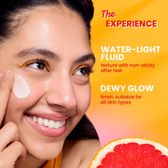 Dot & Key Vitamin C + E Super Bright Sunscreen In-Vivo Tested SPF 50+ PA++++ With New-Age UV Filters, Water-Light Fluid, Boosts Glow, Reduces Dullness & Dark Spots, Checks Tanning, No White Cast, 80g