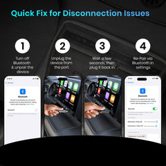 Portronics Tune, 2-in-1 Wireless Car Receiver, Converts Wired Auto Android & CarPlay to Wireless, Bluetooth Connectivity, Only for Cars with OEM Installed Wired Android Auto/CarPlay, 6 Months Warranty