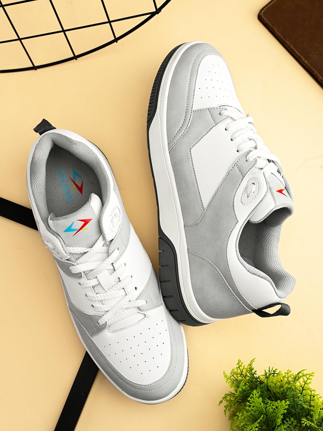 Cruiser Sneaker for Men | Lightweight & Comfortable | Stylish Lace-Up Casual Footwear with Cushioned Insole | Perfect for Versatile Outfits (2640)
