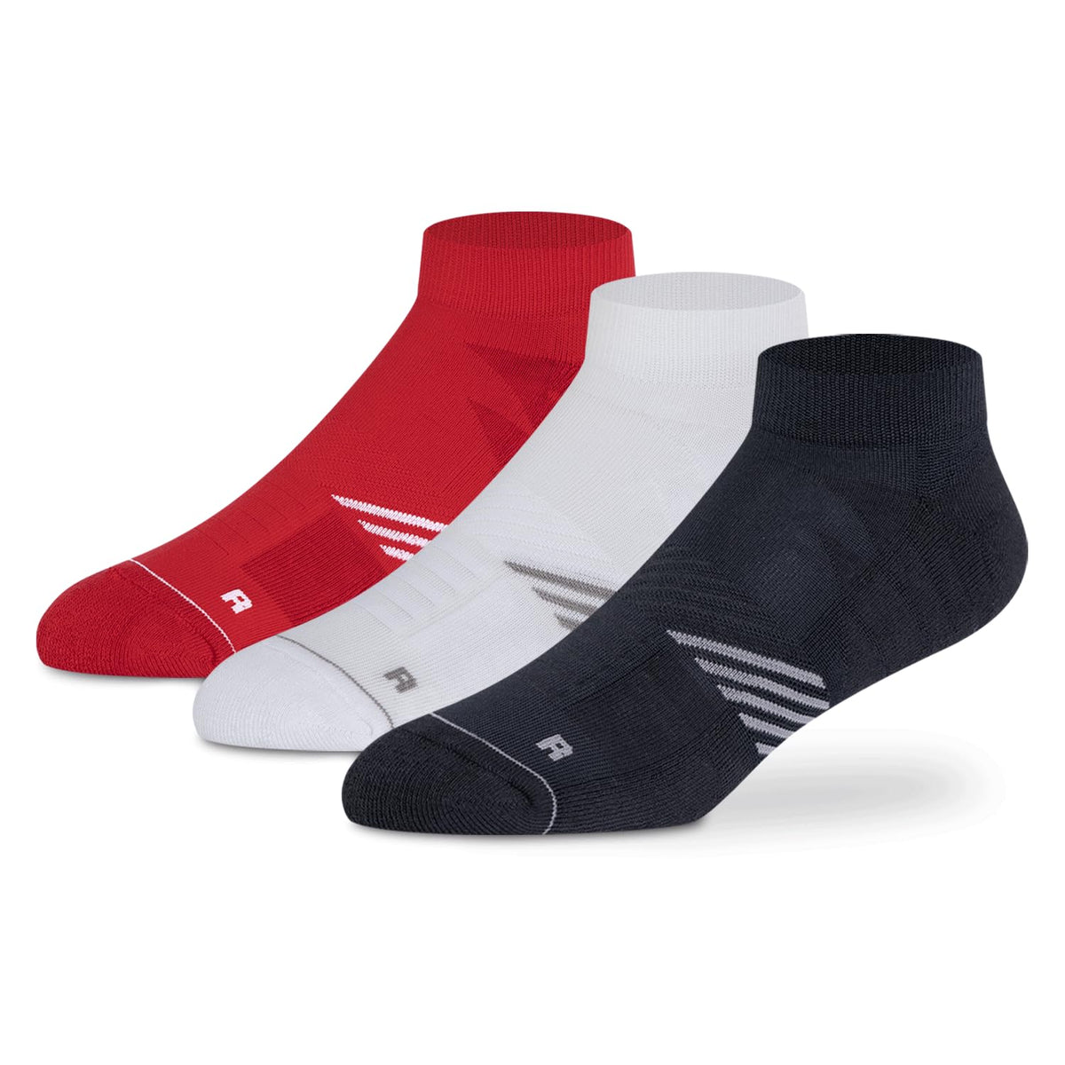 Supersox Ankle Length Performance Sports Socks for Woman | Combed Cotton | Moisture Absorbent & Anti-Odour | Durable Welt for Long-Lasting Comfort | Black, White, Red | Pack of 3