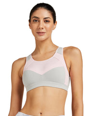 Van Heusen Women's Cotton Padded Wireless Racerback Medium Impact Sports Bra - Anti Bacterial, Full Coverage