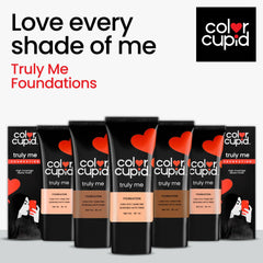 Color Cupid Truly Me Liquid Foundation | High Coverage, Easy Blend | Everyday Comfort, Longwear, Second skin finish | Triple power of Niacinamide, Ceramides and Hyaluronic Acid | Vanilla | 30ml