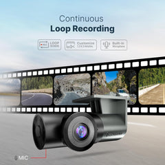 Crossbeats RoadEye Neo 2025 Launch Dash Camera for Car | WiFi & APP | 2MP FHD 1080p 170° Wide Angle Dashcam for Car | 360° Front Camera | Night Vision cam | G-Sensor | Loop & Audio Recording