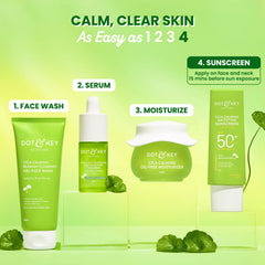 Dot & Key CICA Calming Mattifying Sunscreen SPF 50 PA++++ | For Oily Acne Prone & Sensitive Skin | UVA/UVB Protection | No White Cast, Ultra Light, Fragrance Free & Quick Absorbing | 50g