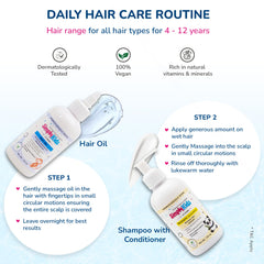 Simply Kids Hair Oil for 4 to 12 years | 10 Coldpressed Oils Including Almond, Wheat germ & Jatamansi | Promotes Hair Growth, Reduces Hair Fall & Anti- Dandruff Hair Oil for Kids  | 175ml