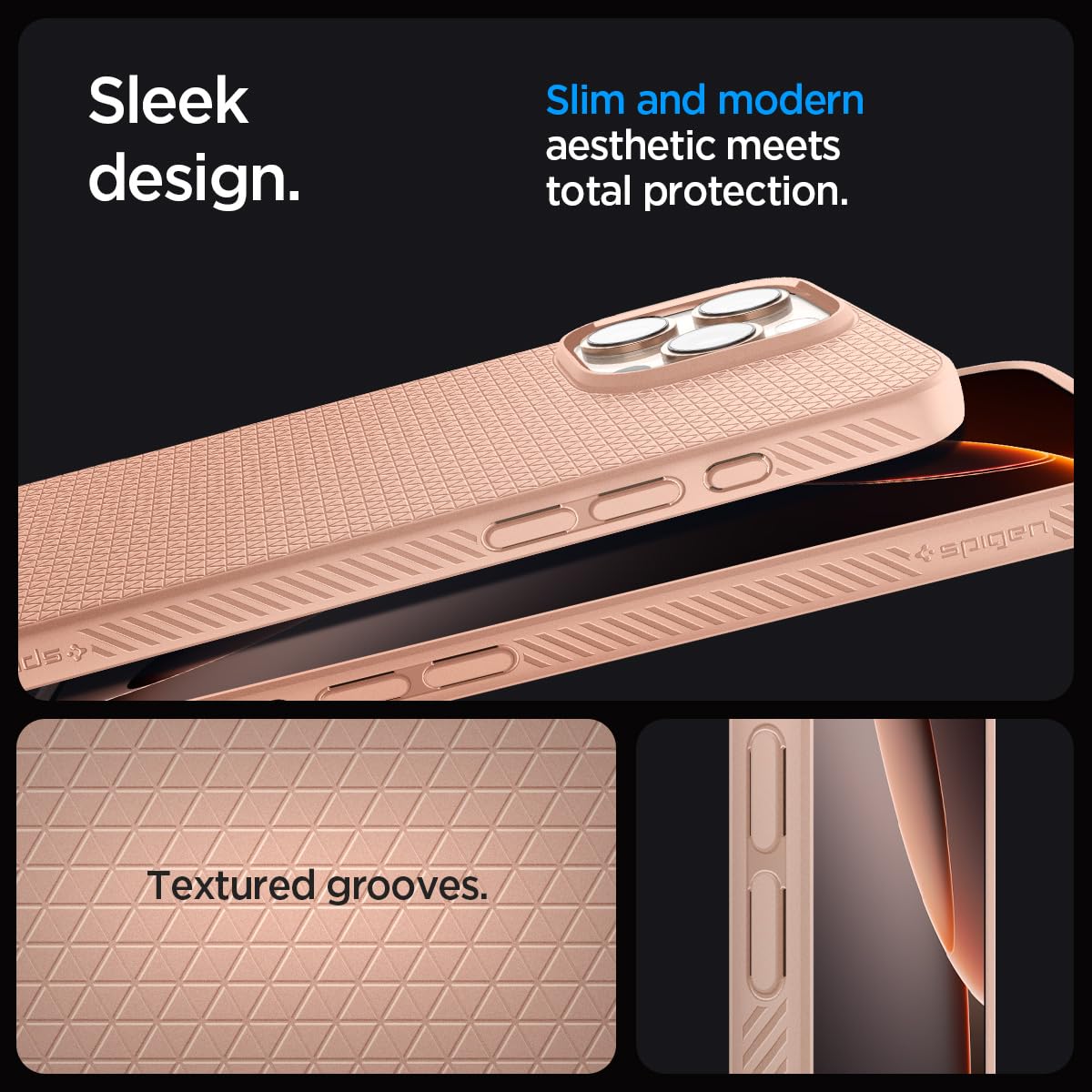 Spigen Liquid Air Back Cover Case for iPhone, Durable Protection, Air Cushion Technology - TPU | Matte Black