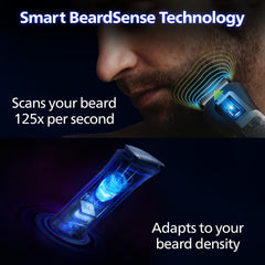 Philips All-In-One Men's Trimmer | Pro Beardsense Technology | 14-In-1 Modern Man Kit -Face,Body & Private Parts | 1 Year Warranty I 120Min Runtime | Includes Premium Toiletry Bag (MG 7940 GRAY)