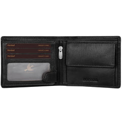 HORNBULL Stella Mens Black Purse | Stylist Mens Wallet with RFID Blocking | Wallet Men Brown Genuine Leather Gift Set