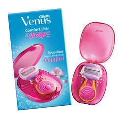 Gillette Venus Snap Hair Remover | Women Body Razor | Pack of 1 | Compact case| Soap Gel Bar With Avocado