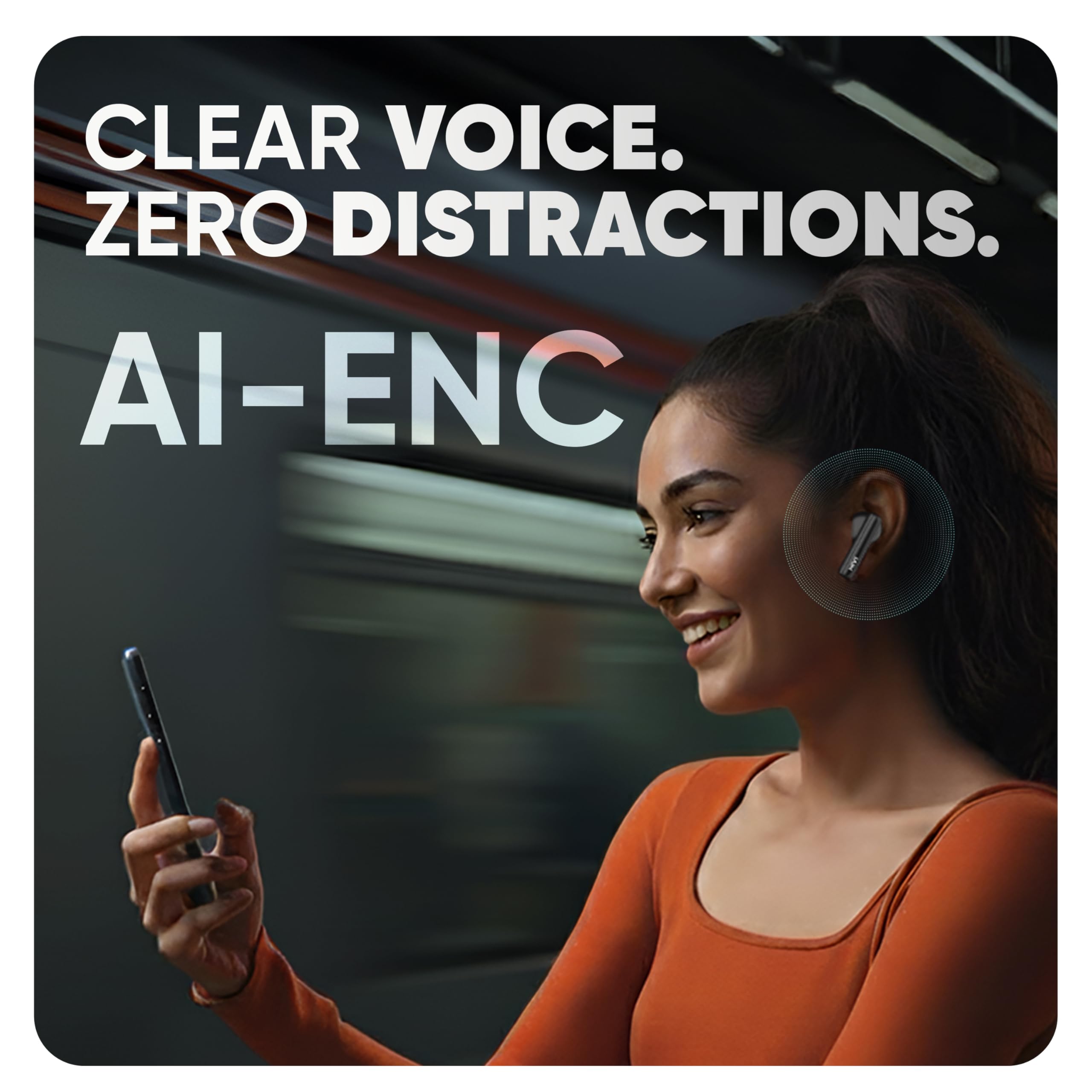 Mivi DuoPods Sync in Ear Earbuds | 60H Playtime Bluetooth Earphones Wireless | Earbuds ENC for Clear Calls | 13mm Drivers Ear Buds Wireless | Gaming Mode | BT 5.3 TWS ENC Earbuds Style | Earpods