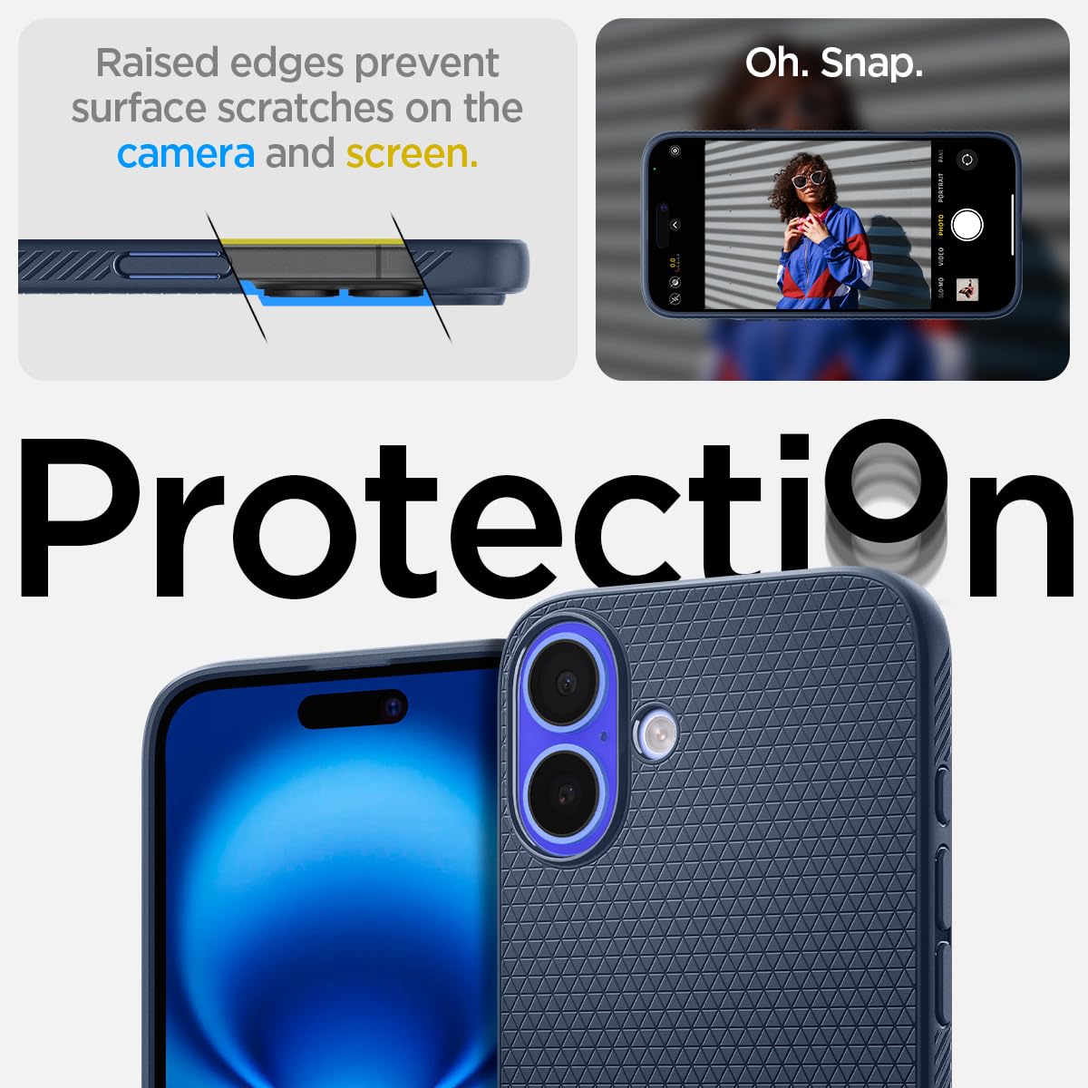 Spigen Liquid Air Back Cover Case for iPhone, Durable Protection, Air Cushion Technology - TPU | Matte Black