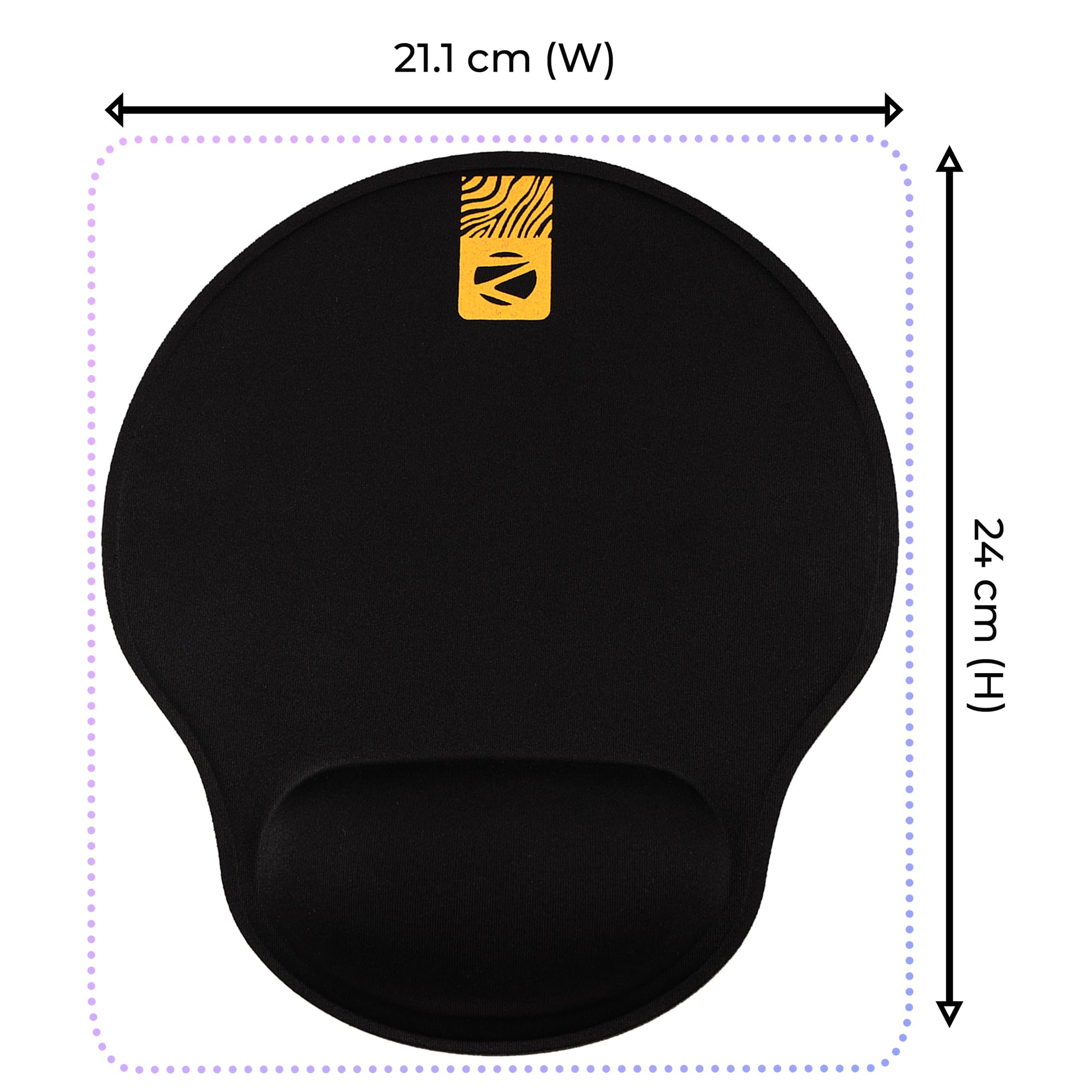 ZEBRONICS MSP-X5 Mouse Pad, Ultra-Smooth Fabric Surface + Memory Foam Wrist Rest, Speed and Precision Optimised for All Mouse Sensors, Anti Slip Rubber Base, Surface of 211 x 240 mm