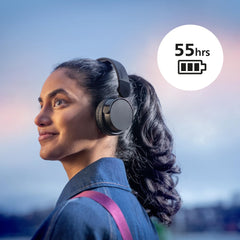 PHILIPS Audio TAH4209BL Bluetooth Headphones,Lightweight and Foldable Design, 32mm Neodynamic Drivers, 55H Playtime, USB Type-C Fast Charging, Built-in Mic for Smartphones, Laptop, Tablet (Blue)
