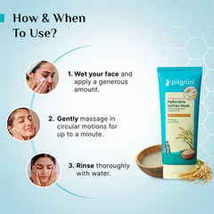 Korean Rice Water Hydra Glow Facewash| Hydrated Glowy Skin| Korean Glow| Gentle & Non-Drying| Niacinamide| Hyaluronic Acid (100ml)