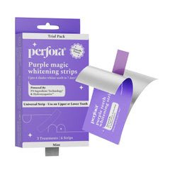 Perfora Purple Teeth Whitening Strips – Pack of 3 Treatments (6 Strips) – Whitens Teeth in 1 Use | Peroxide & Sensitivity-Free, Enamel-Safe Oral Care | PAP & Hydroxyapatite For Stain Removal