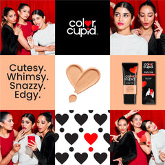 Color Cupid Truly Me Liquid Foundation | High Coverage, Easy Blend | Everyday Comfort, Longwear, Second skin finish | Triple power of Niacinamide, Ceramides and Hyaluronic Acid | Cinnamon | 30ml