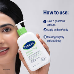 Cetaphil Moisturising Lotion 118 ml for Dry to Normal & Sensitive Skin | 48H Hydration with Niacinamide, Panthenol & Glycerin | Fragrance-Free, Non-Greasy, Dermatologist Recommended, For Face and Body