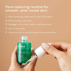 Asaya 10% Niacinamide Face Serum | With Alpha Arbutin & Zinc PCA | Fades Acne Marks, Dark Spots & Blemishes | Controls Sebum & Minimizes Pores | Brightens Skin & Evens Tone