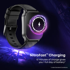 Titan Fastrack Limitless FS2 Pro 1.96" AMOLED Smart Watch with BT Calling, AI Voice Assistant, 100+ Sports Modes, 5-Day Battery, Fast Charge, Health Tracking, – Smartwatch for Men & Women (Black)