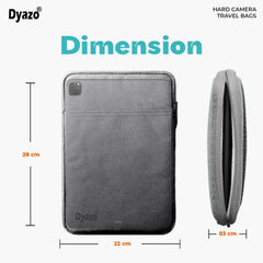Dyazo Tablet Sleeve Bag/Case/Cover 8-11.6 Inch Compatible for Samsung/Ipad/Oppo/Realme/Xiaomi/Redmi Pad, Oneplus Pad Tablets, with Fleece Inside & One Front Pocket Grey