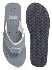 DOCTOR EXTRA SOFT Chappal Care Orthopaedic and Diabetic Comfort Doctor Flip-Flop and House Slipper's for Women's OR-D-18-GREY-4 UK