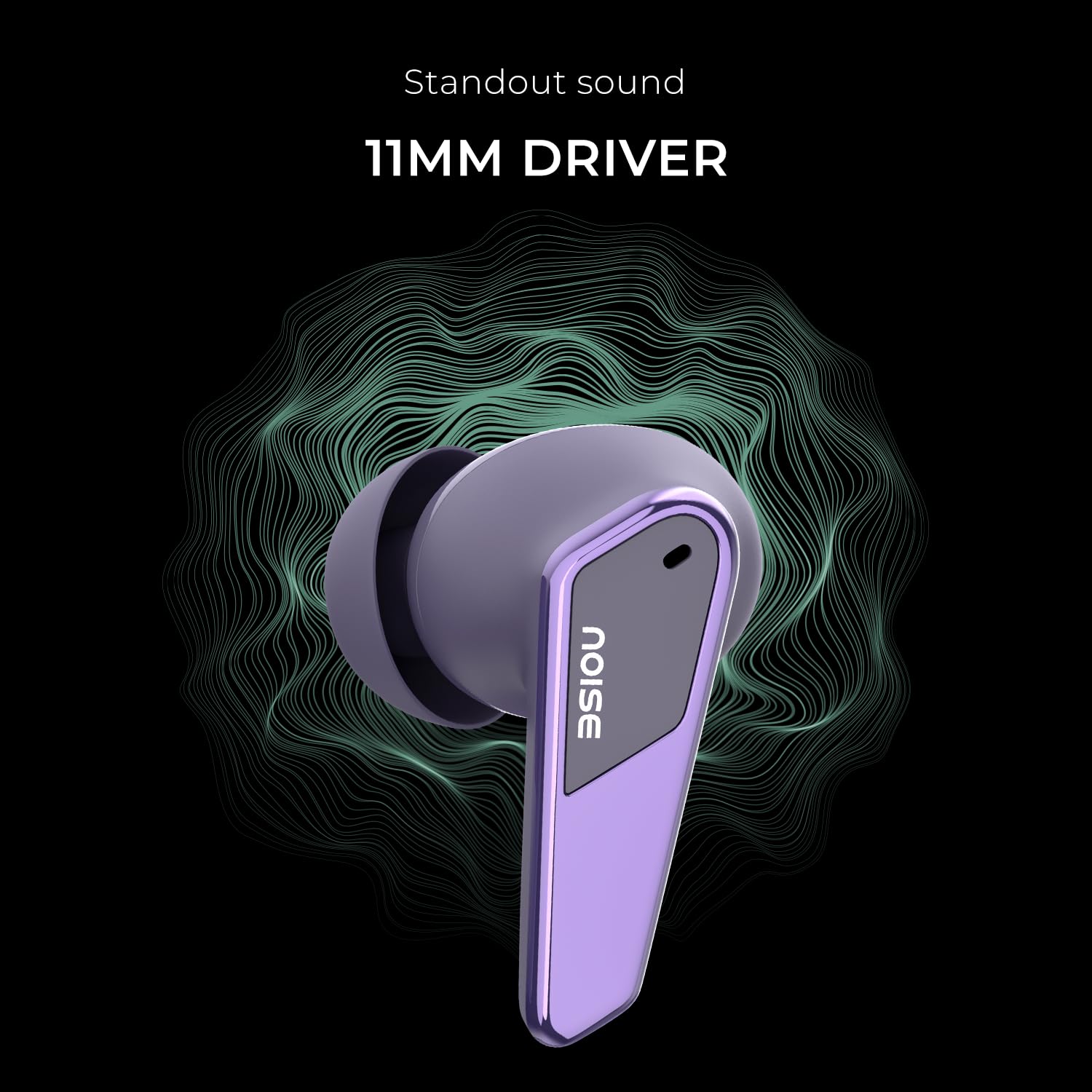 Noise Buds N1 Pro in Ear Truly Wireless Earbuds with Metallic Finish, ANC(Upto 32Db), 60H of Playtime, Dual Pairing, Instacharge(10 Min=200 Min), BT V5.3(Chrome Purple)