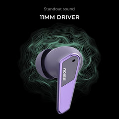 Noise Buds N1 Pro in Ear Truly Wireless Earbuds with Metallic Finish, ANC(Upto 32Db), 60H of Playtime, Dual Pairing, Instacharge(10 Min=200 Min), BT V5.3(Chrome Purple)