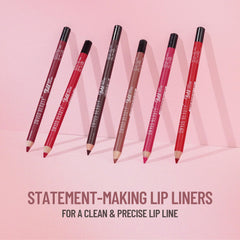 Swiss Beauty Bold Matt Lip Liner | Set of 12 | Long-lasting |Matte Finish | Non-drying, 19.2gm