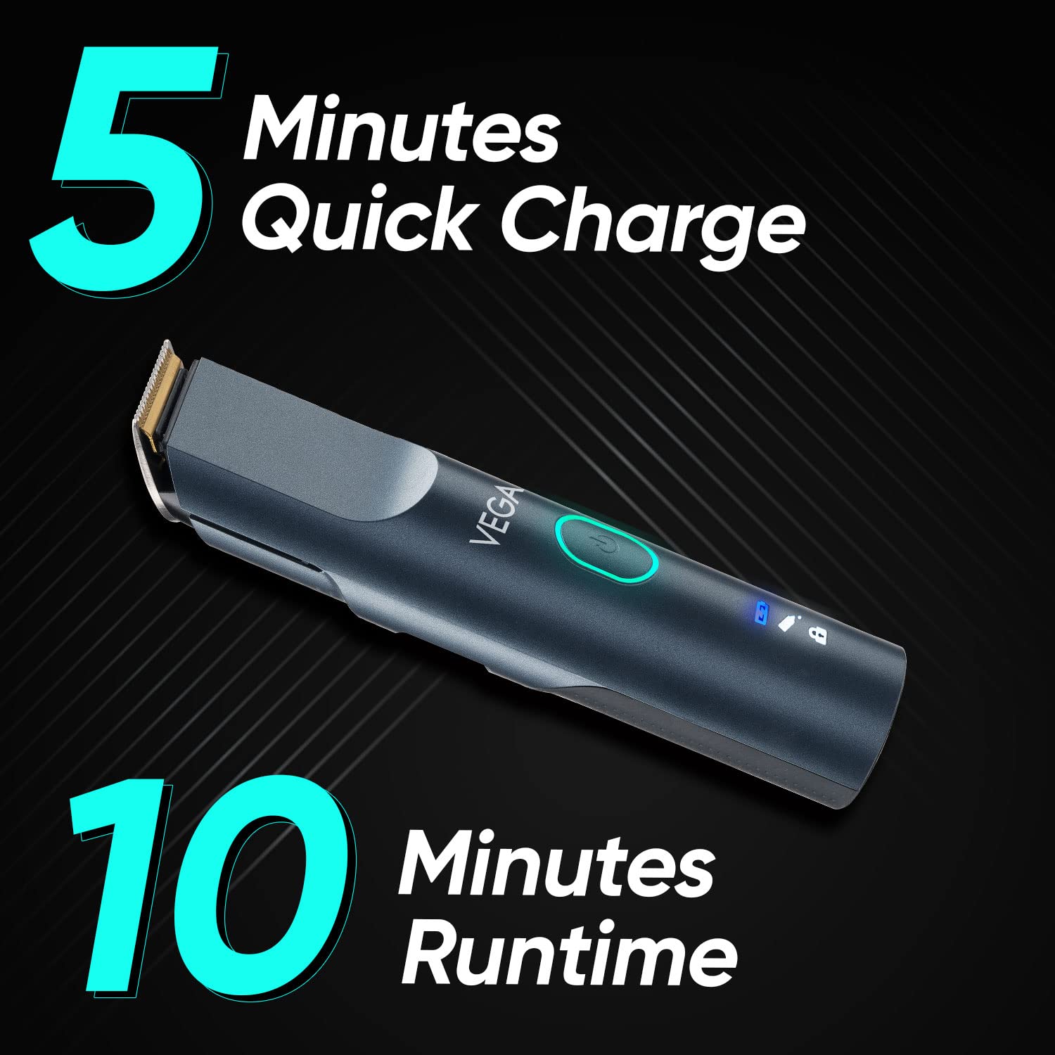 Vega Battery Powered SmartOne Series S2 Beard Trimmer for Men, 160 mins Runtime, IPX7 Waterproof 40 Length Settings, (VHTH-31), Blue - Personal Care Appliances from VEGA - Shop in Sri Lanka at Arcade.lk