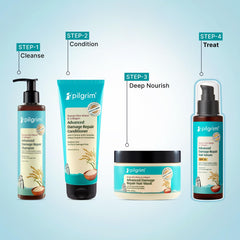 Pilgrim Korean Rice Water & Collagen Advanced Damage Repair Hair Serum SPF 35 with 17 Amino Acids Complex, Wheat Protein & 5 Ceramides 100ml