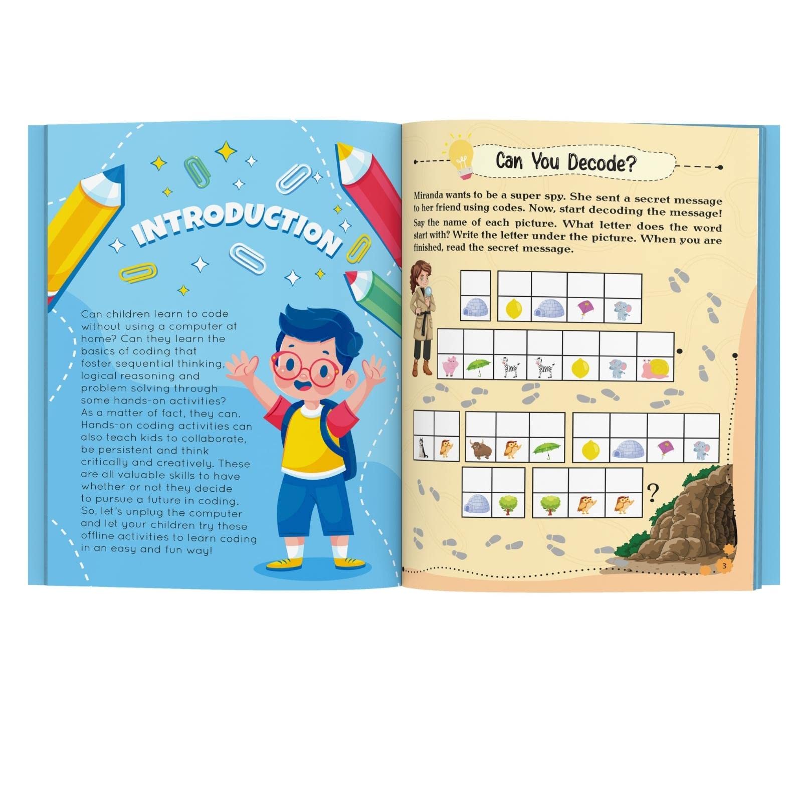 Introduction to Coding for Kids - Brain Activity Book for Kids - Age 6 ...