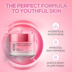 RENEE Pink Therapy Hydrolyzed Collagen Overnight Sleep Jelly Mask | Hydrates, Repairs, Smoothens & Plumps Skin | Peptides, Niacinamide & Hydrolyzed Collagen Enriched | 50 gm