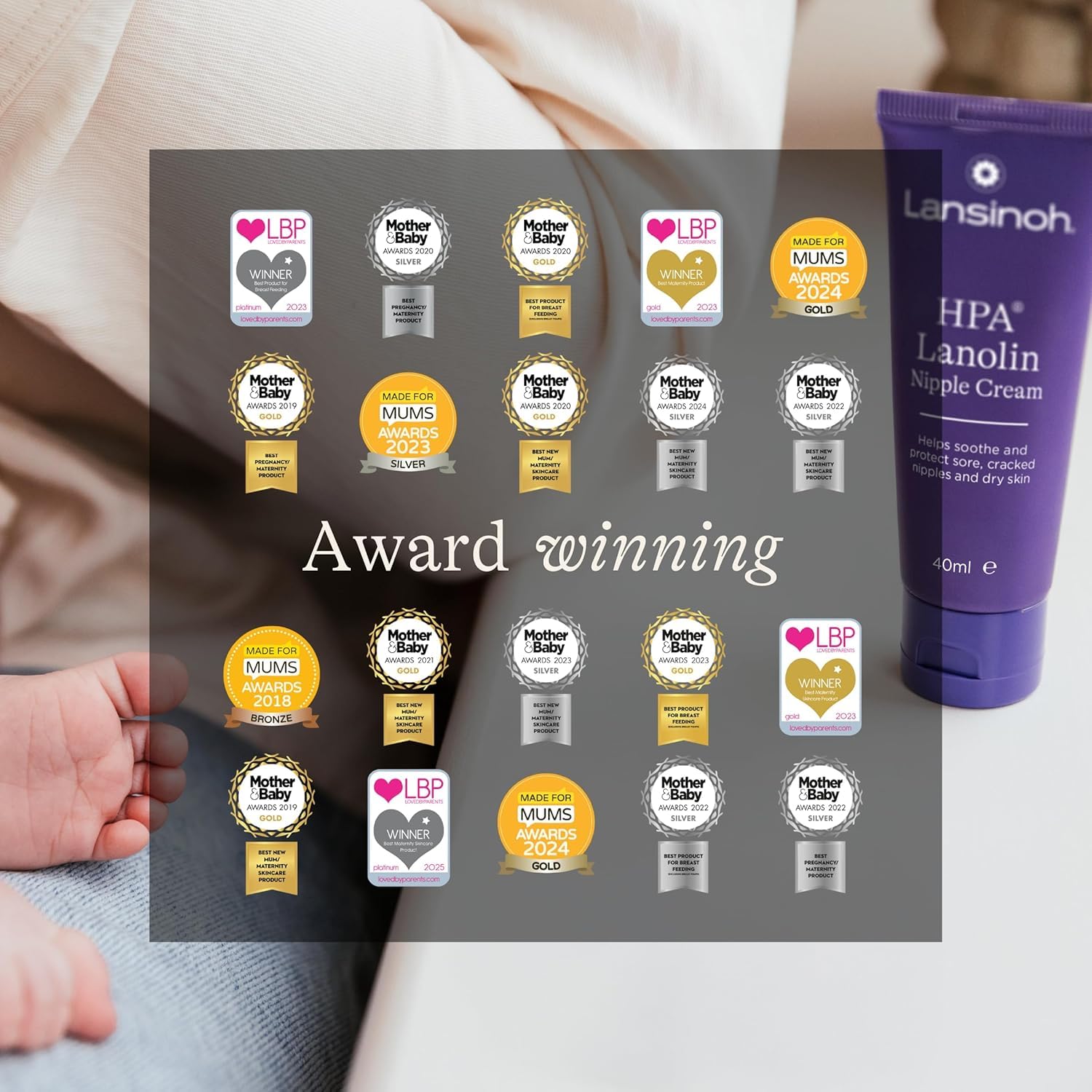 Lansinoh HPA Lanolin Nipple Cream For Cracked, Dry and Sore Nipples, Breast Feeding Moms, 100% Natural, Soothing, Tasteless & Odourless, Clinically Tested, Safe For Baby, Maternity Essentials, 10ml