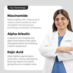 Cureskin Kojic Acid Face Cream for Pigmentation, Tan Removal & Dark Spot Correction | Brightening Night Cream with Alpha Arbutin, Niacinamide & Nonapeptide, 50 g (Pack of 1)