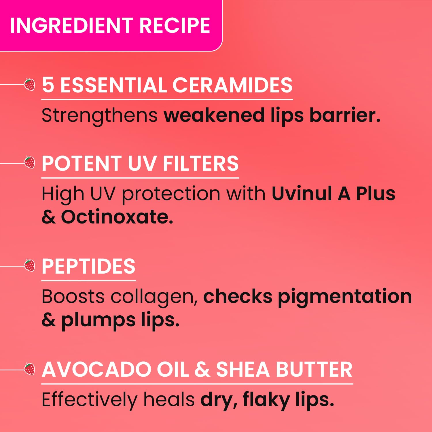 DOT & KEY Ceramide&Peptide Barrier Repair Lip Balm Spf 50,Pa+++|Red Romance|Uva/Uvb Lip Protection|Soft Tinted Lip Moisturizer|Boosts Collagen&Instantly Plumps Lip|Prevents Pigmentation|10Gm,1 Count