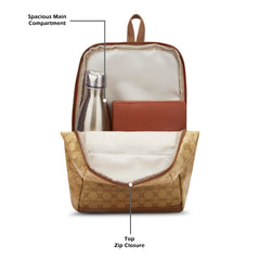 Lavie Women's Mono Cobie Monogram Print Fashion Backpack for Women | Fashion Backpack for Work | Ladies purse | Stylish Shoulder Bag | Gift for Women