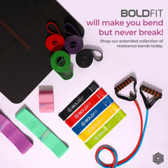 Boldfit Fabric Resistance Band - Loop Hip Band for Women & Men for Hip, Legs, Stretching, Toning Workout. Mini Loop Booty Bands for Glutes, Squats Exercise Usable in-Home & Gym